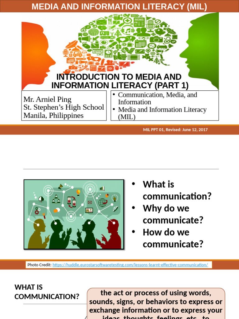 Introduction To Media and Information Literacy (Part 1) : Mr. Arniel ...