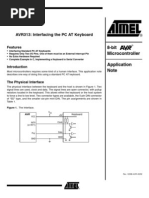 AVR313: Interfacing The PC AT Keyboard: 8-Bit Microcontroller Application Note