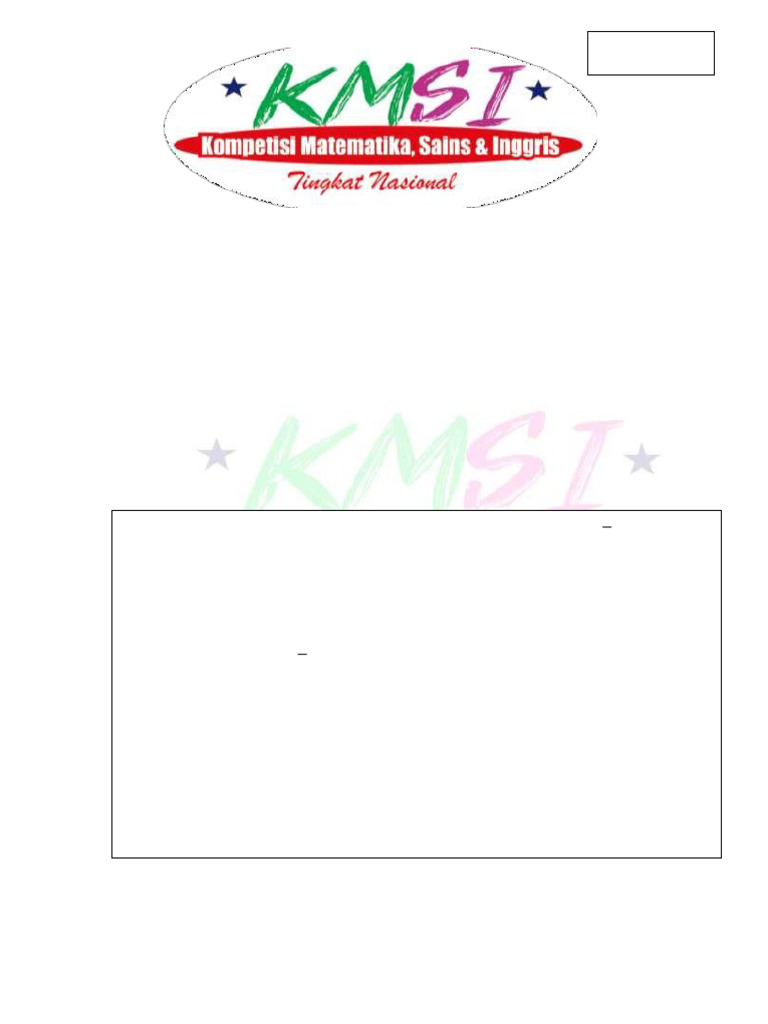 Soal Kmsi 2023 Sains Level 4 Type H | PDF