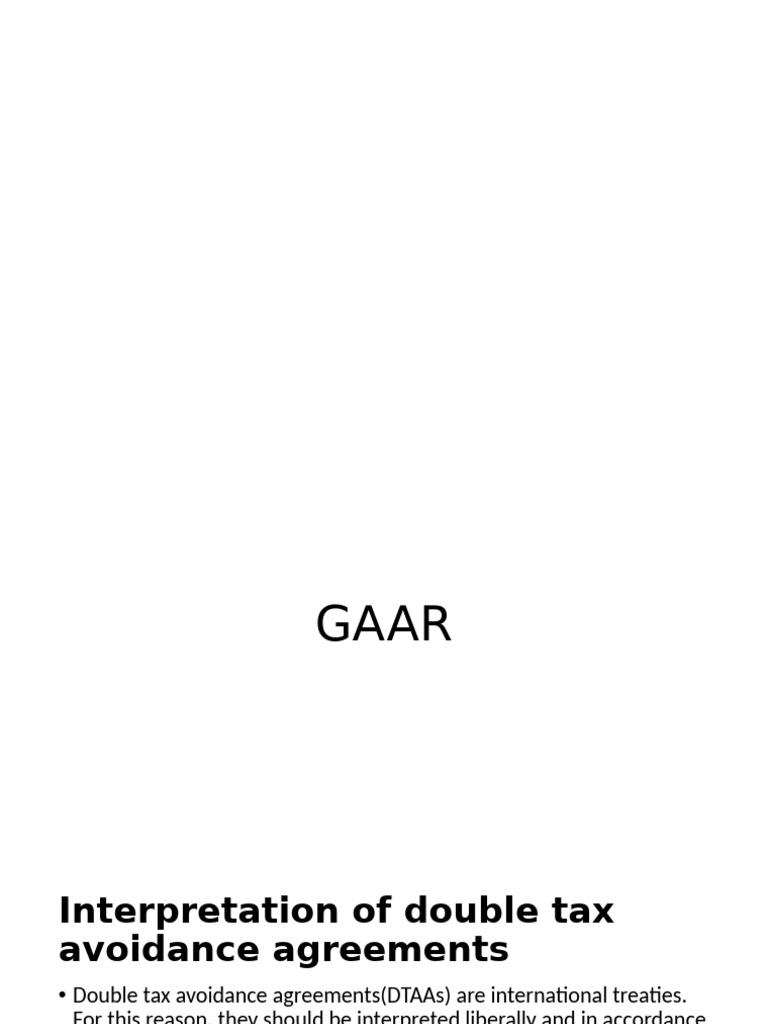 GAAR | PDF