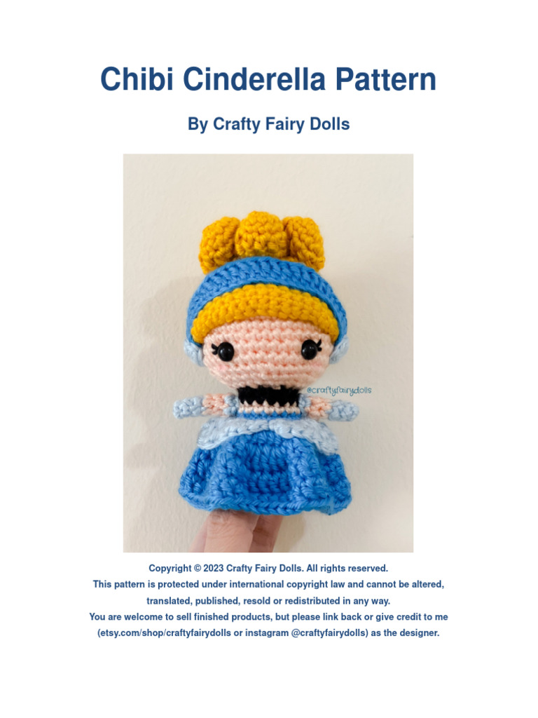 Chibi Cinderella Patternby Crafty Fairy Dolls 260723 | PDF