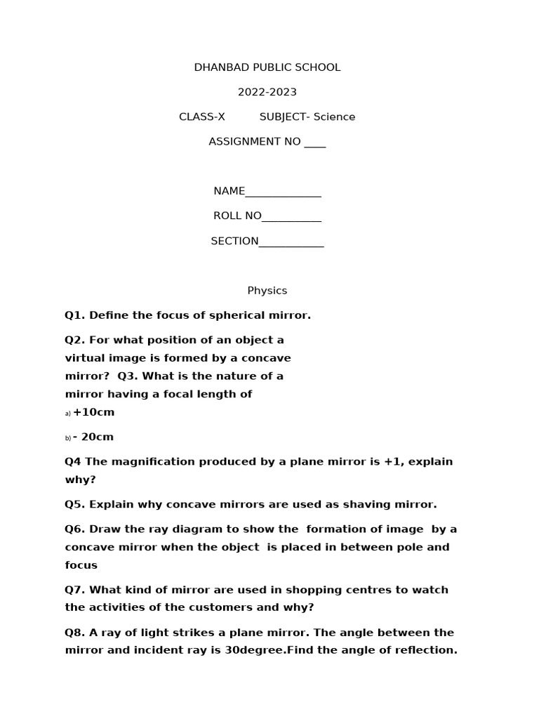Structured Assignment 10 | PDF