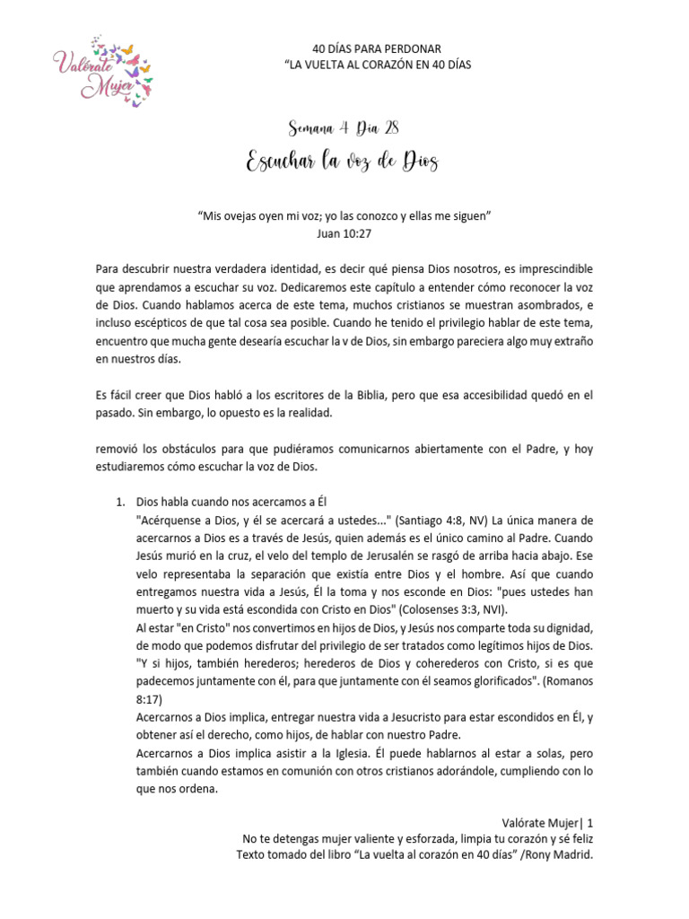 Escuchar La Voz de Dios | PDF | Dios | Cristo (título)