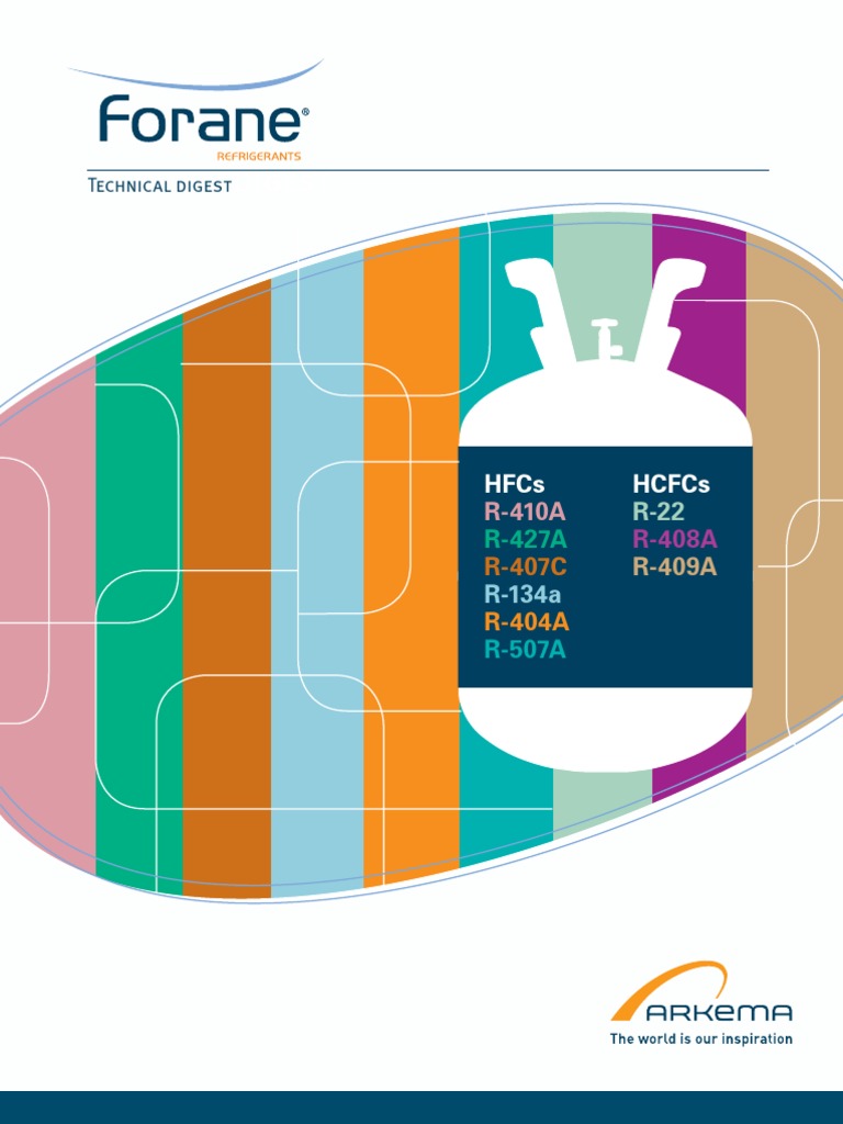Forane Refrigerants Properties PDF Air Conditioning