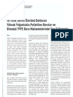 50 Yıllık Servis Ömrünü Dolduran Yüksek Yoğunluklu Polietilen Borular Ve Bimodal YYPE Boru Malzemelerinde Son Gelişmeler