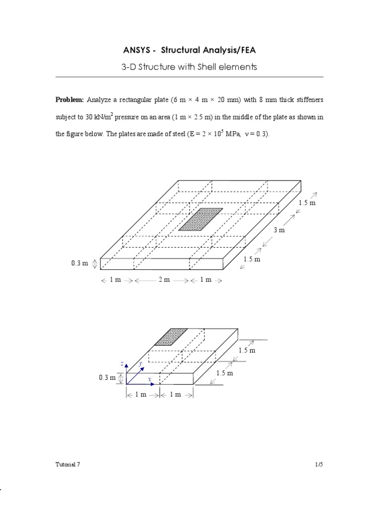 3-D Structure With Shell Elements | PDF | Applied And Interdisciplinary ...