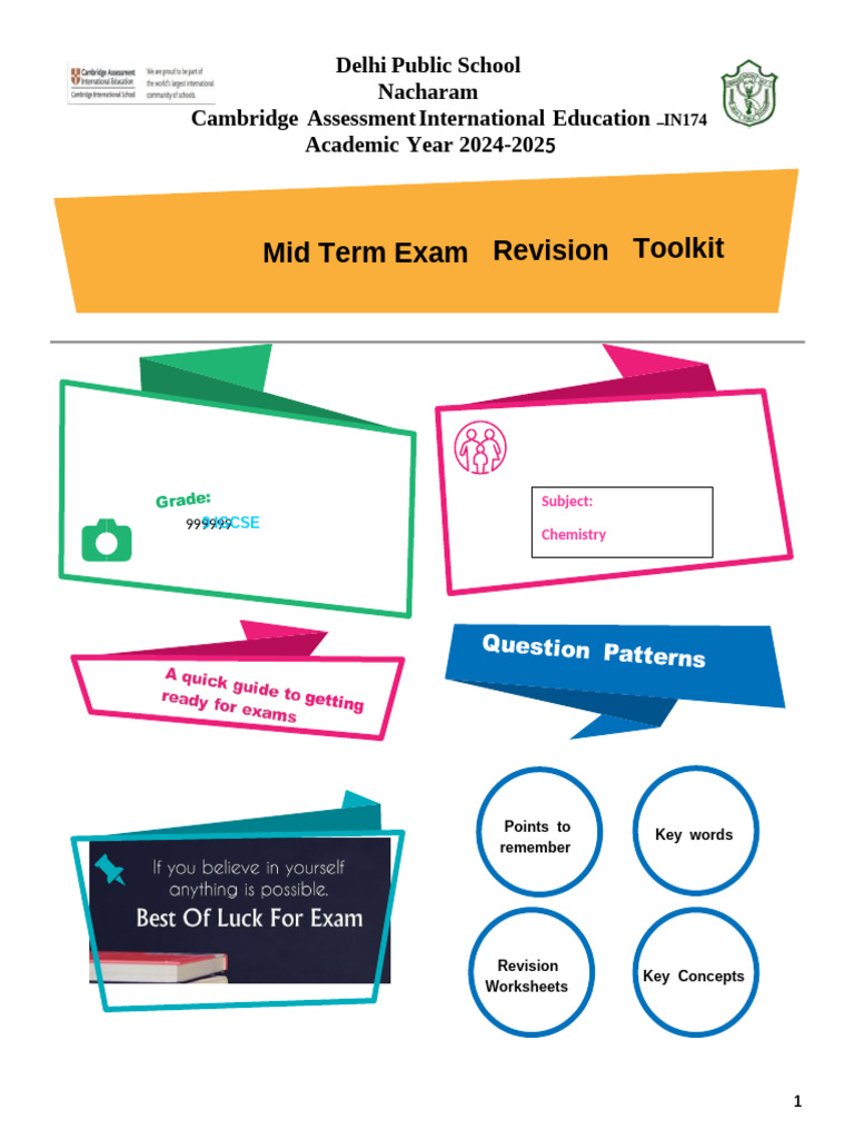 9IGCSE Chem Midterm Revision Tool | PDF
