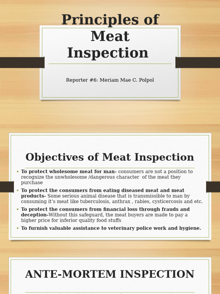 Ante-Mortem Inspection in Meat Hygiene | PDF | Meat | Animal Slaughter