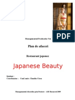 Plan de Afaceri - Restaurant Japonez Japanese Beauty