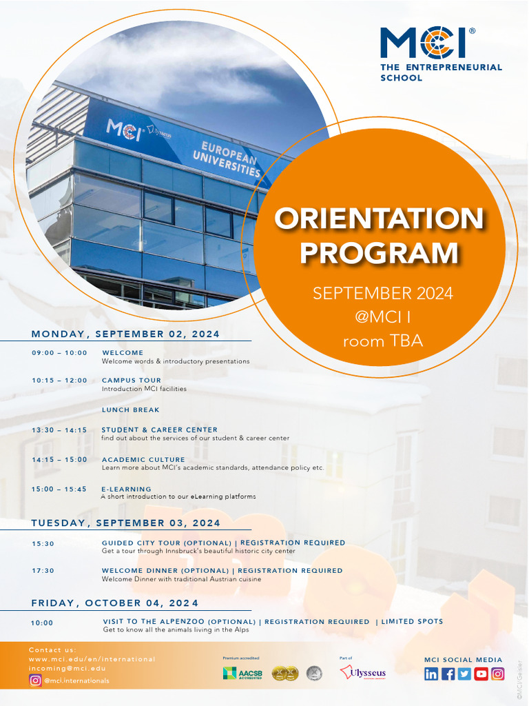 Orientation Program September | PDF