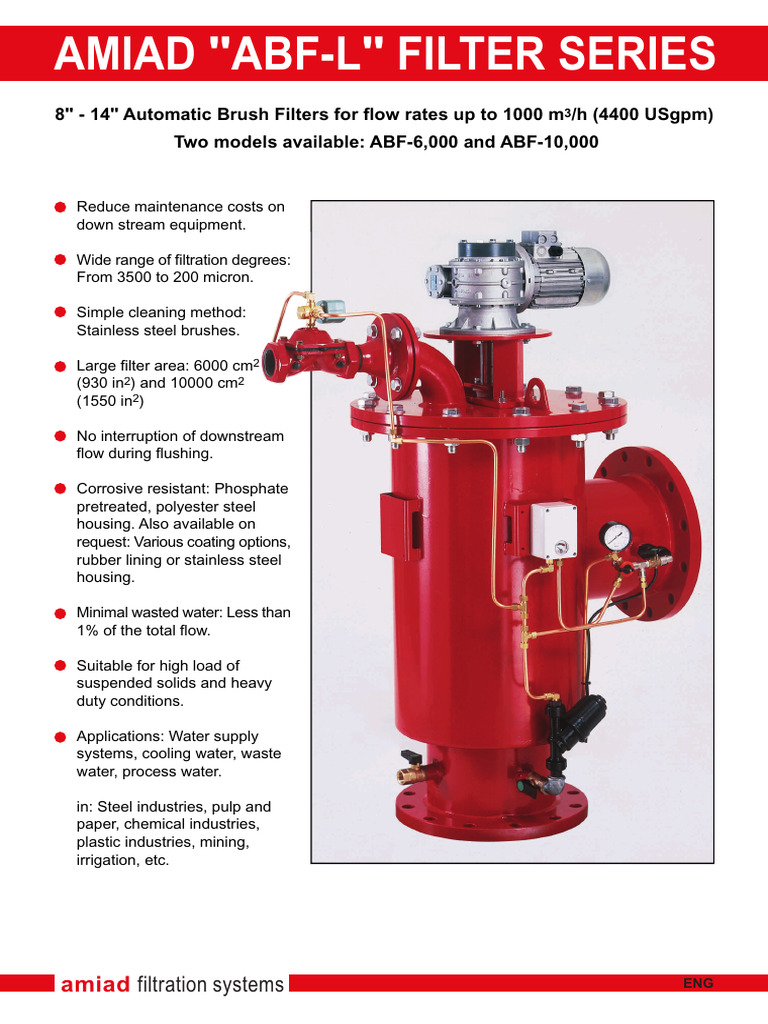 Automatic Brush Filters for Heavy Duty Use | PDF | Filtration | Valve