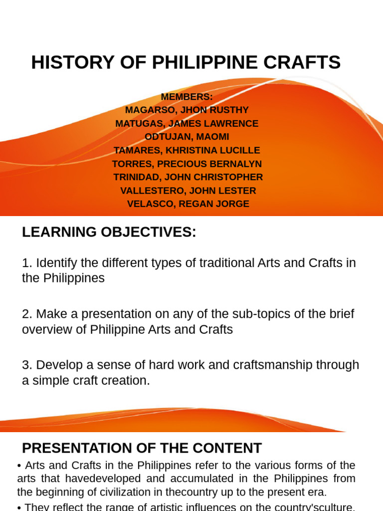 Group 3 - HISTORY OF PHILIPPINE CRAFTS | PDF