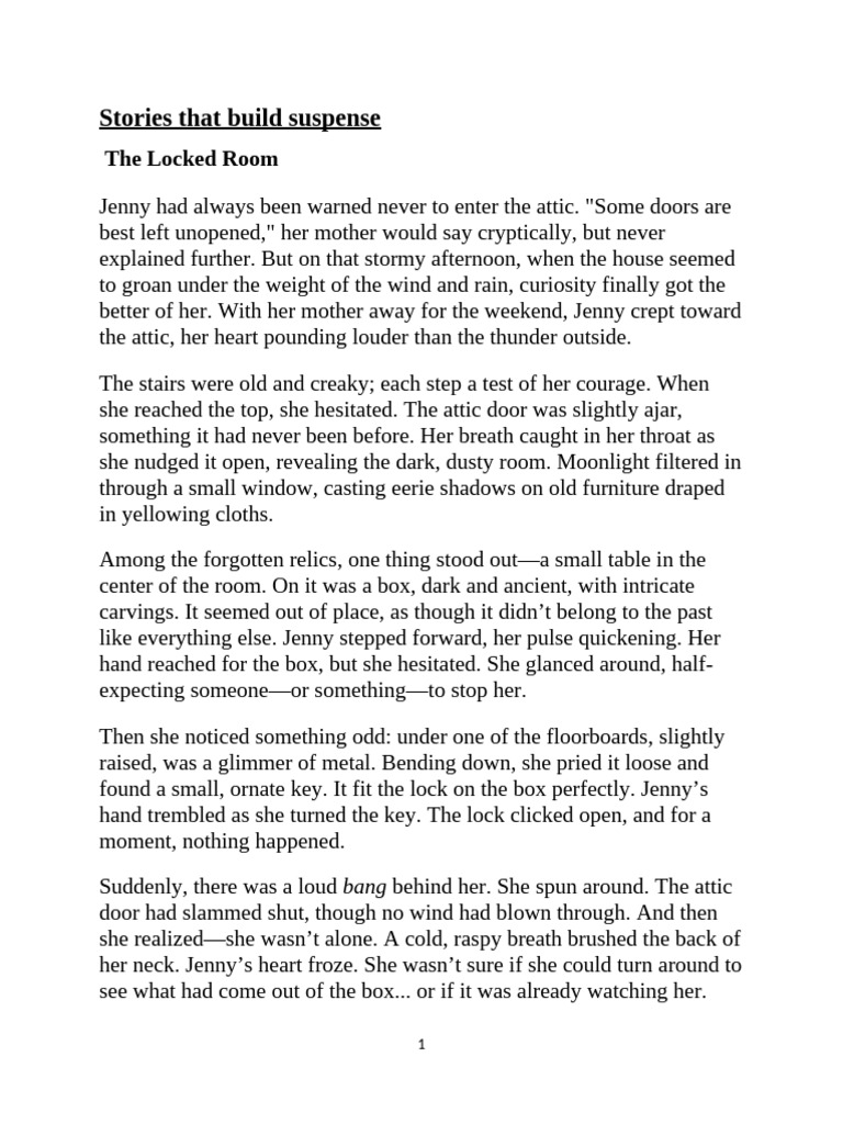 Stories That Build Suspense | PDF