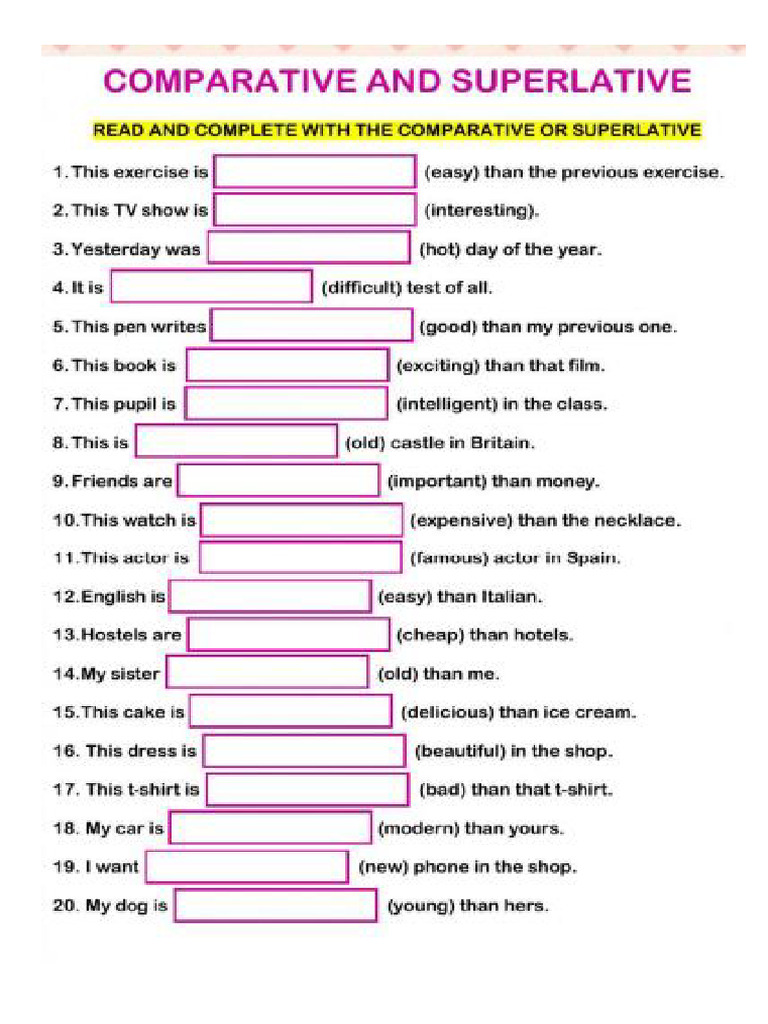 Comparatives | PDF