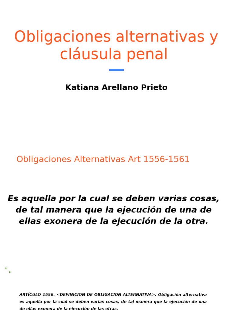 Alternativas y Clausula Penal | PDF