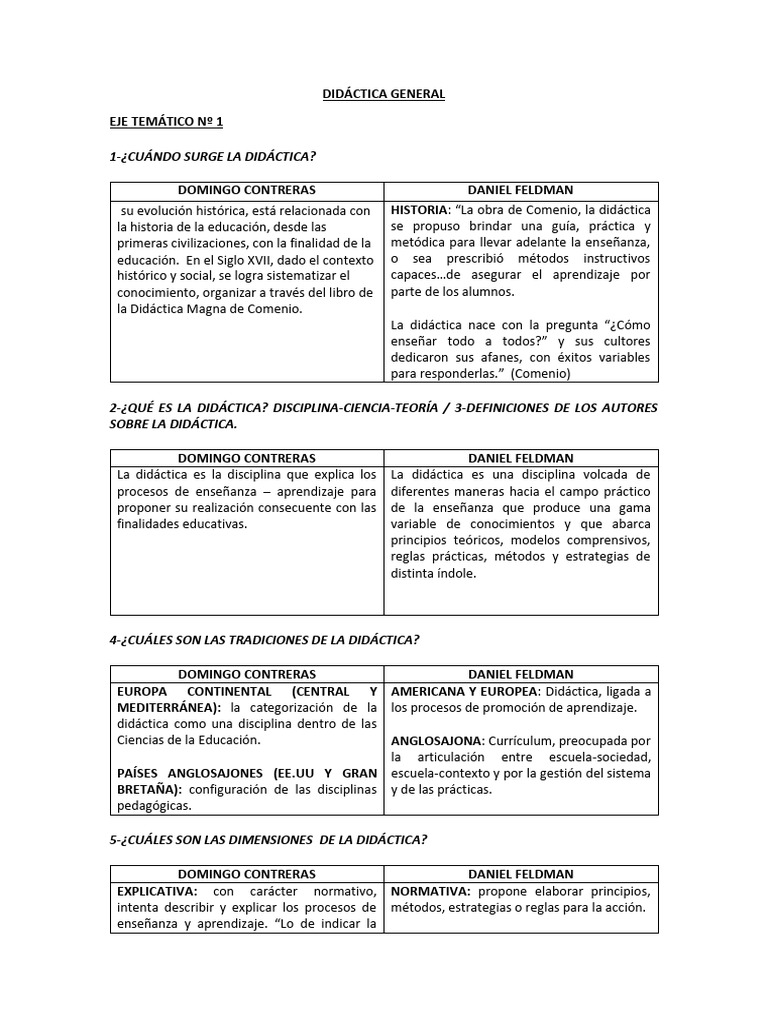 Apuntes Final Didáctica | PDF