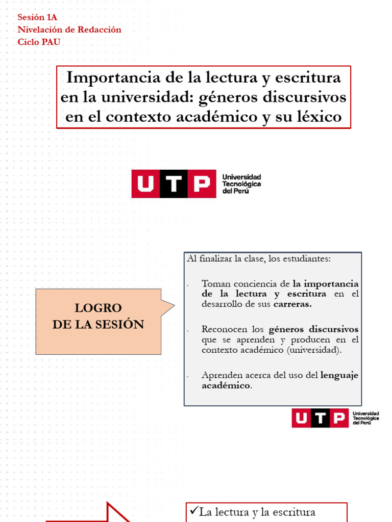 1A Importancia de La Lectura y Escritura en La Universidad | PDF