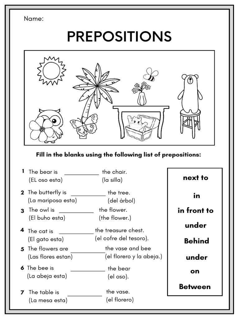 Preposition Worksheet - 20240823 - 081405 - 0000 | PDF