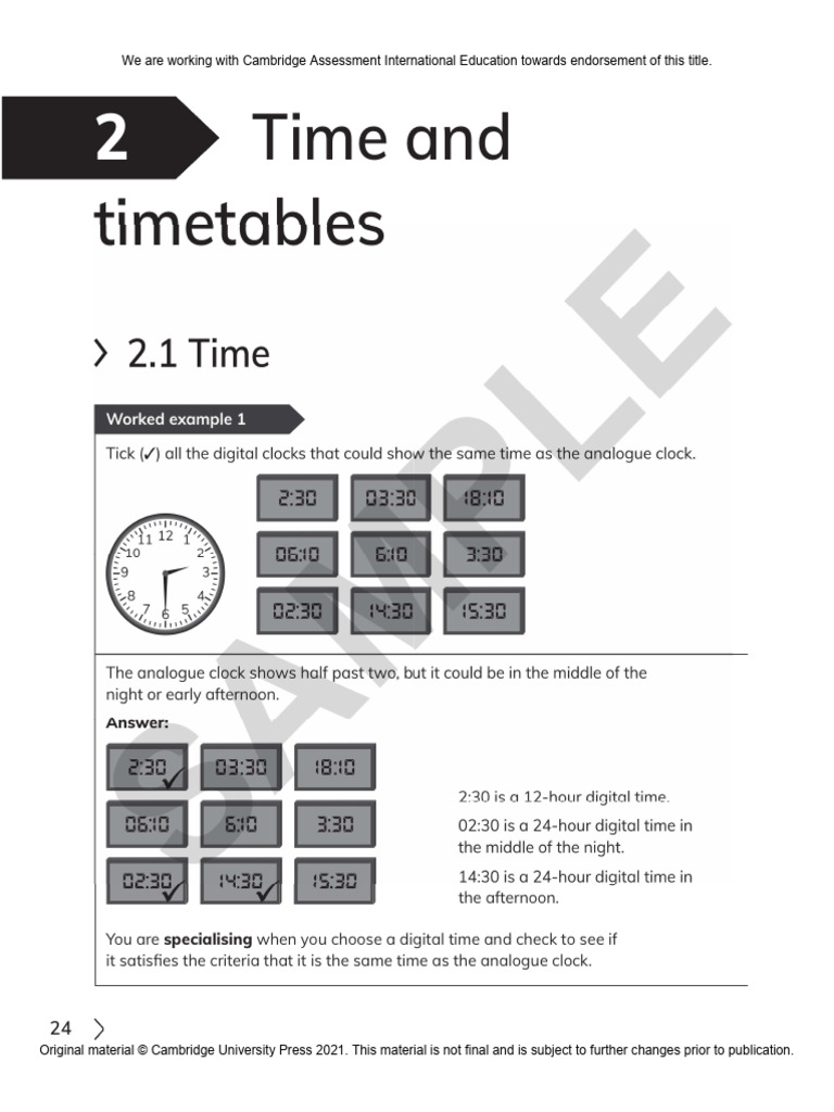Time and Timetables | PDF