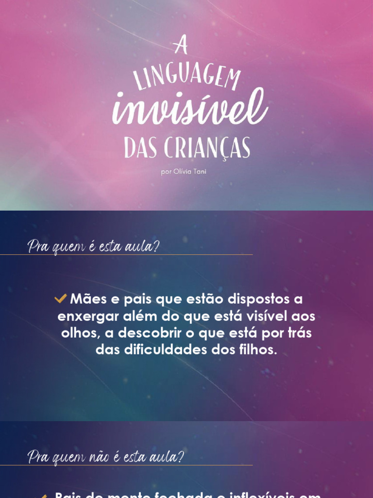 Workshop A Linguagem Invisivel Das Criancas Oliviatani 2024 | PDF