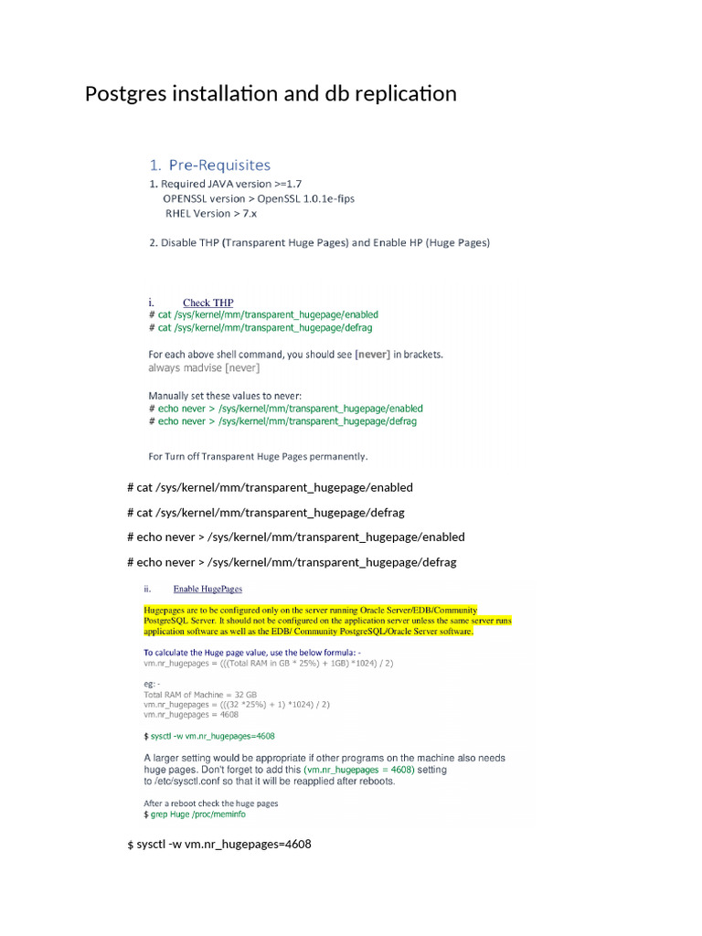 Postgres Installation and DB Replication | PDF