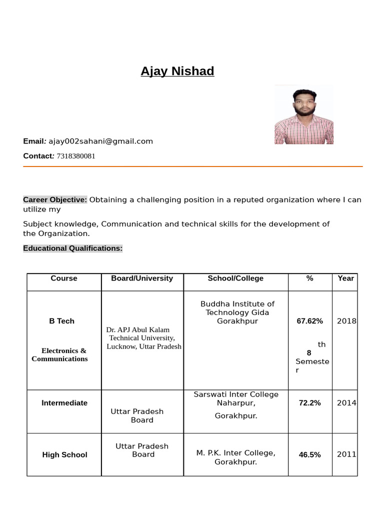 Ajay Cv123 | PDF