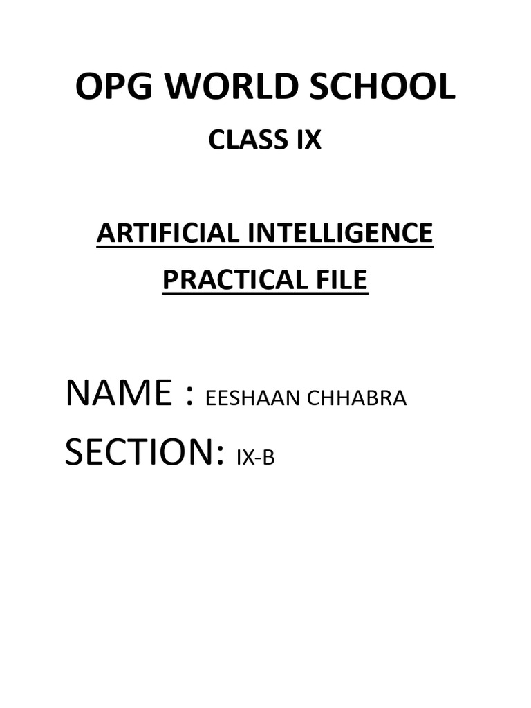 Class Ix Ai Practical Programs Pdf Elementary Mathematics