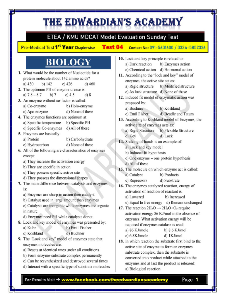 EDWARDIAN'S Test# 04 (Evaluation Series) | PDF