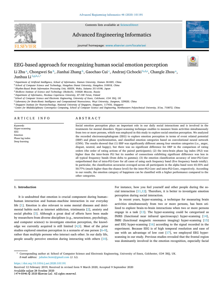 1 s2.0 S1474034620301609 Main | PDF | Event Related Potential ...