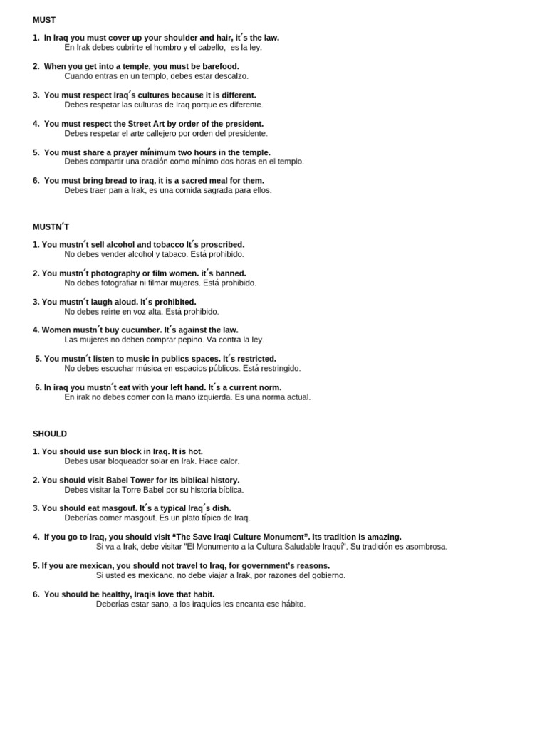 MUST Ingles | PDF