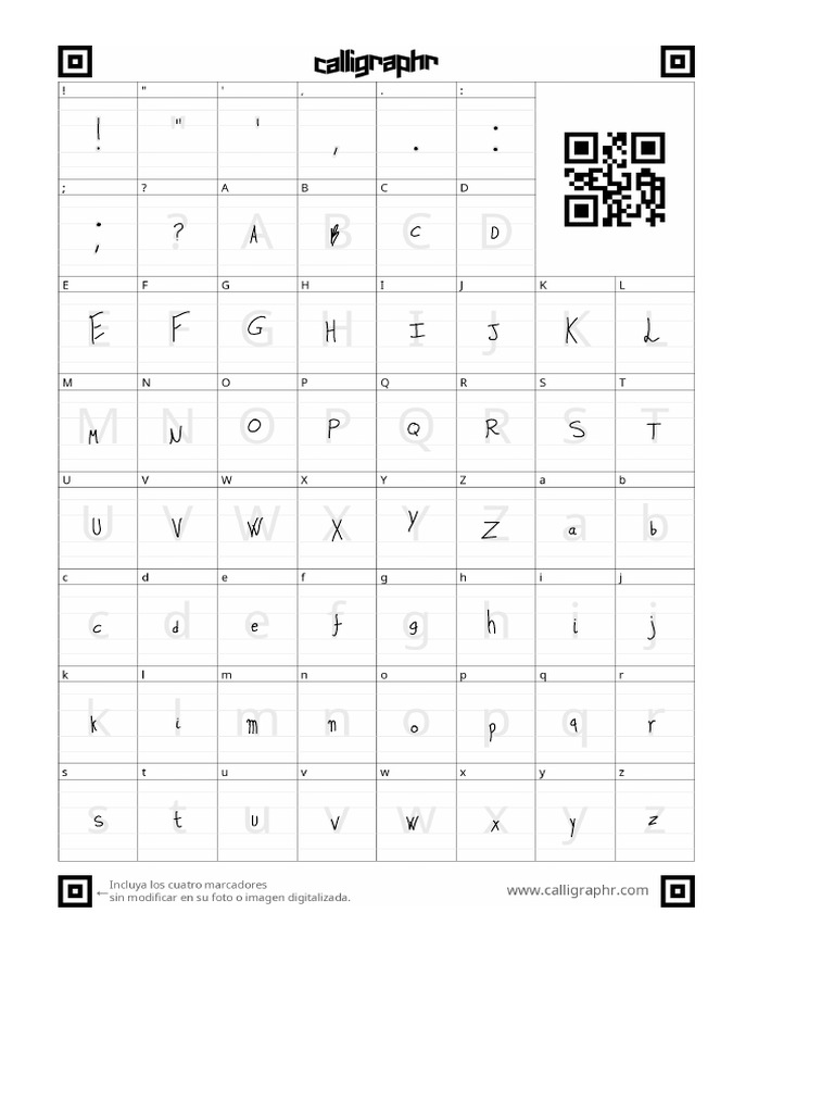 Calligraphr Template PDF