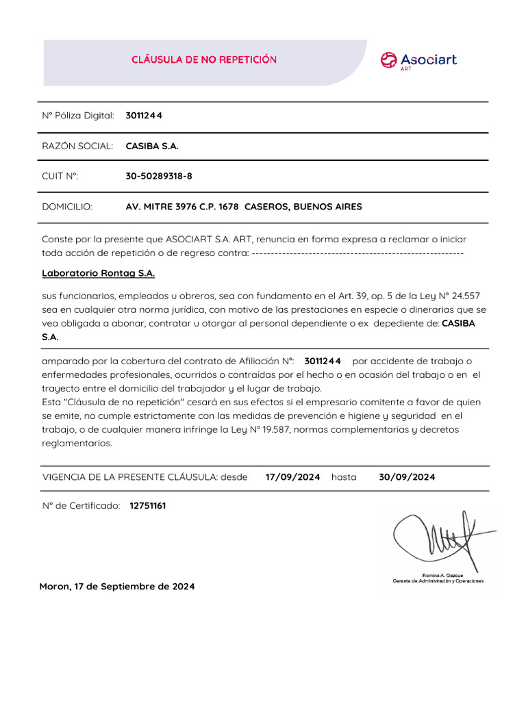 Laboratorio Rontag S.A. | PDF