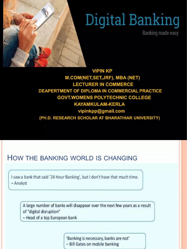 Digital Banking Ppt Pdf