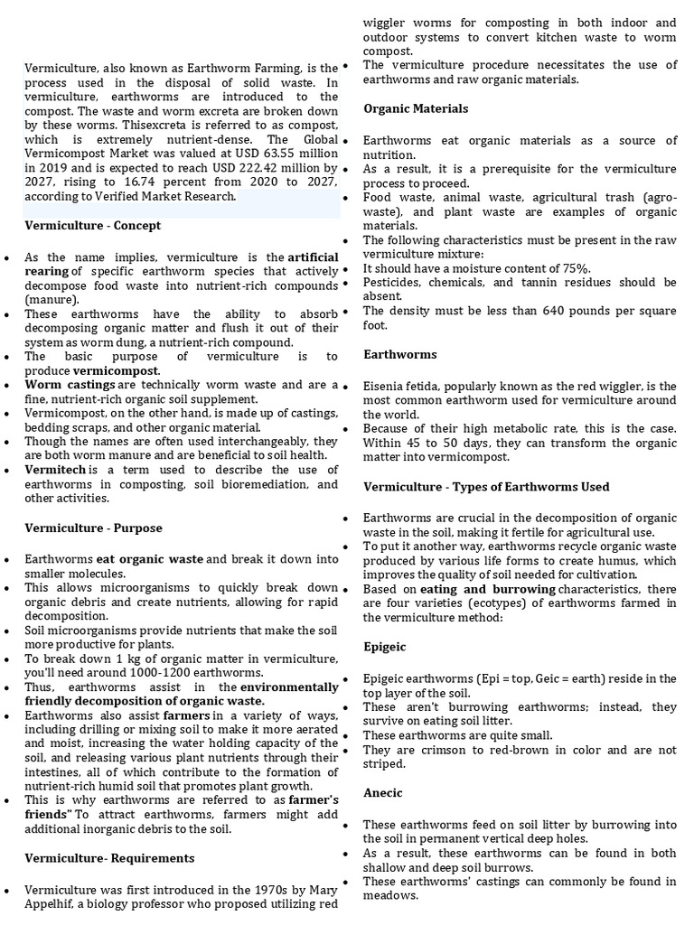 Vermiculture | PDF