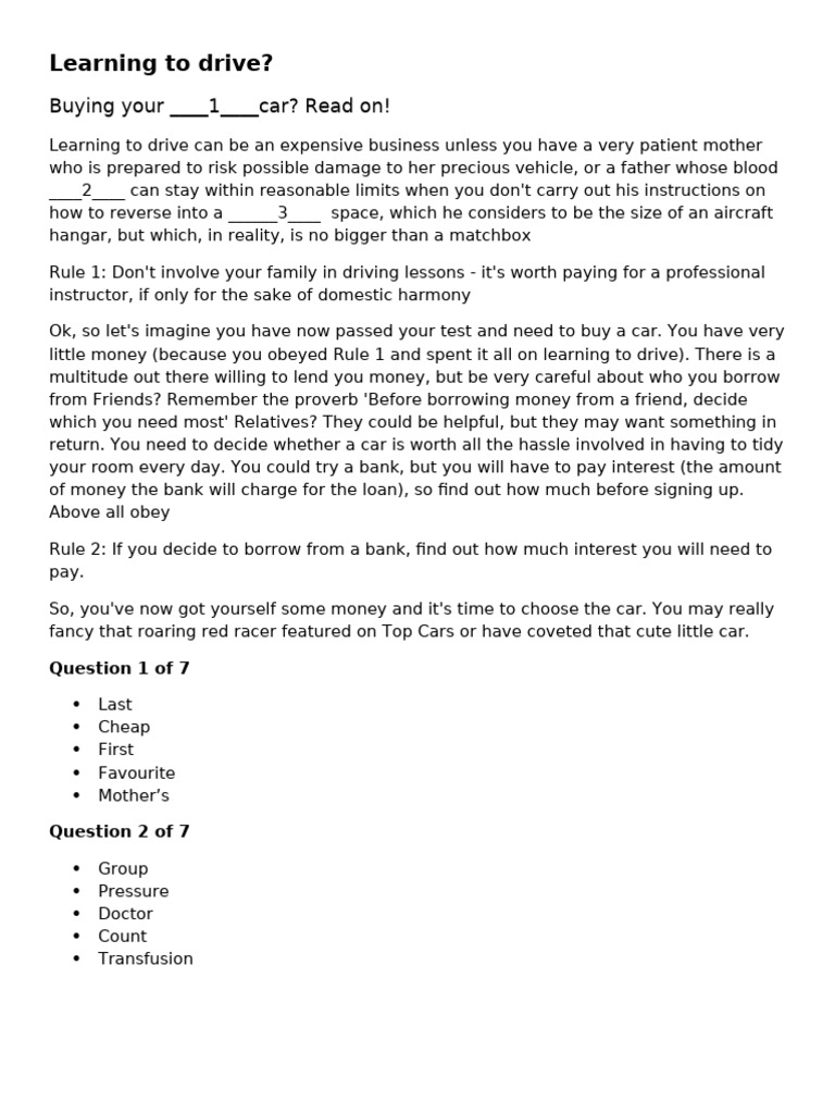 Learn to drive pdf