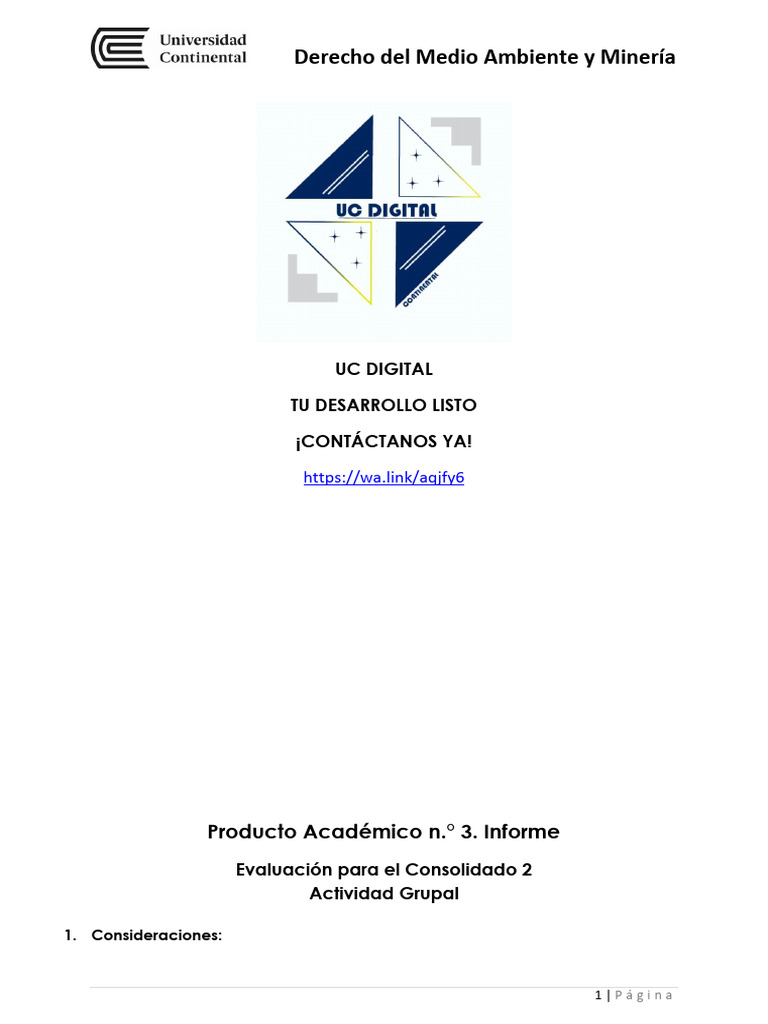 Pa3 Derecho Del Medio Ambiente y Mineria | PDF