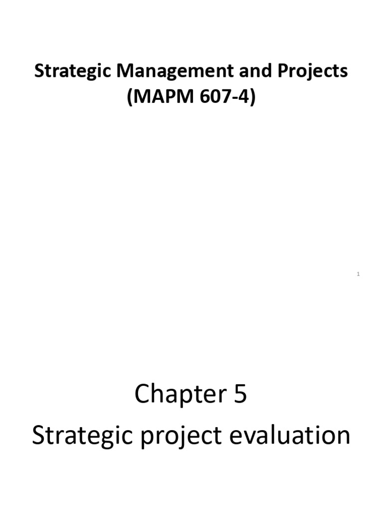 Strategic Project Evaluation Techniques | PDF | Evaluation | Net ...