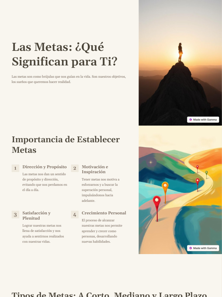 Las Metas Que Significan Para Ti | PDF