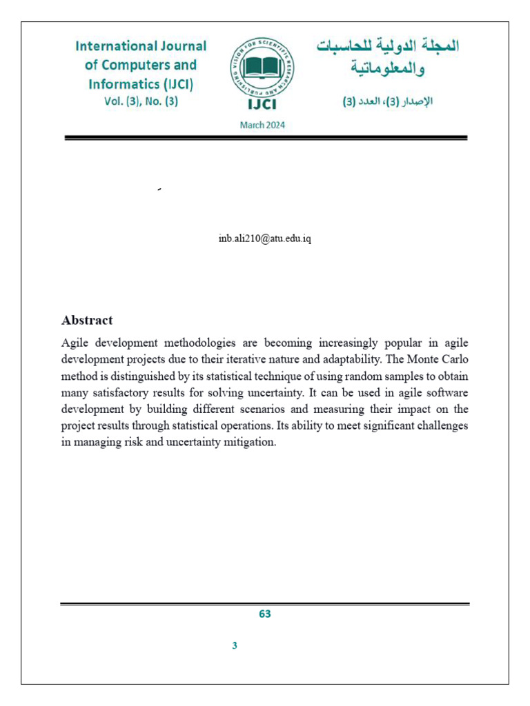 4-IJCI Vol. 3 No. 3-March 2024-Paper3-Dr. Obaid | PDF | Monte Carlo ...