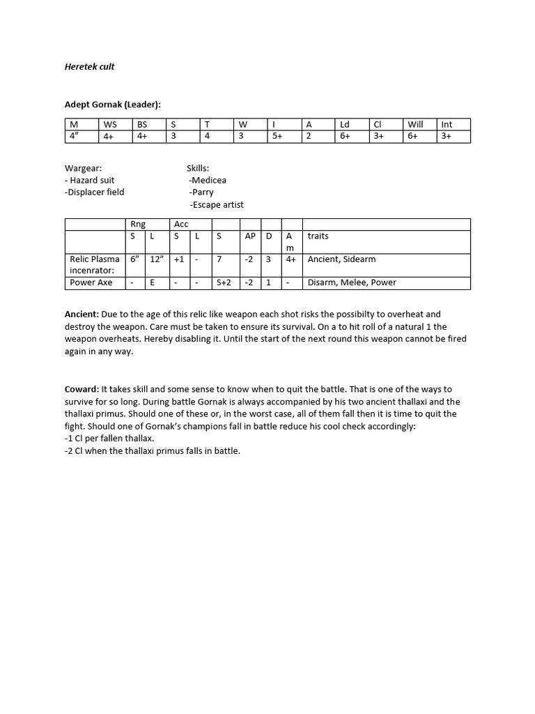 Custom Scenario - Hunting The Relic | PDF