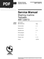 Service Manual: Washing Machine Toploader AWT 2287/3