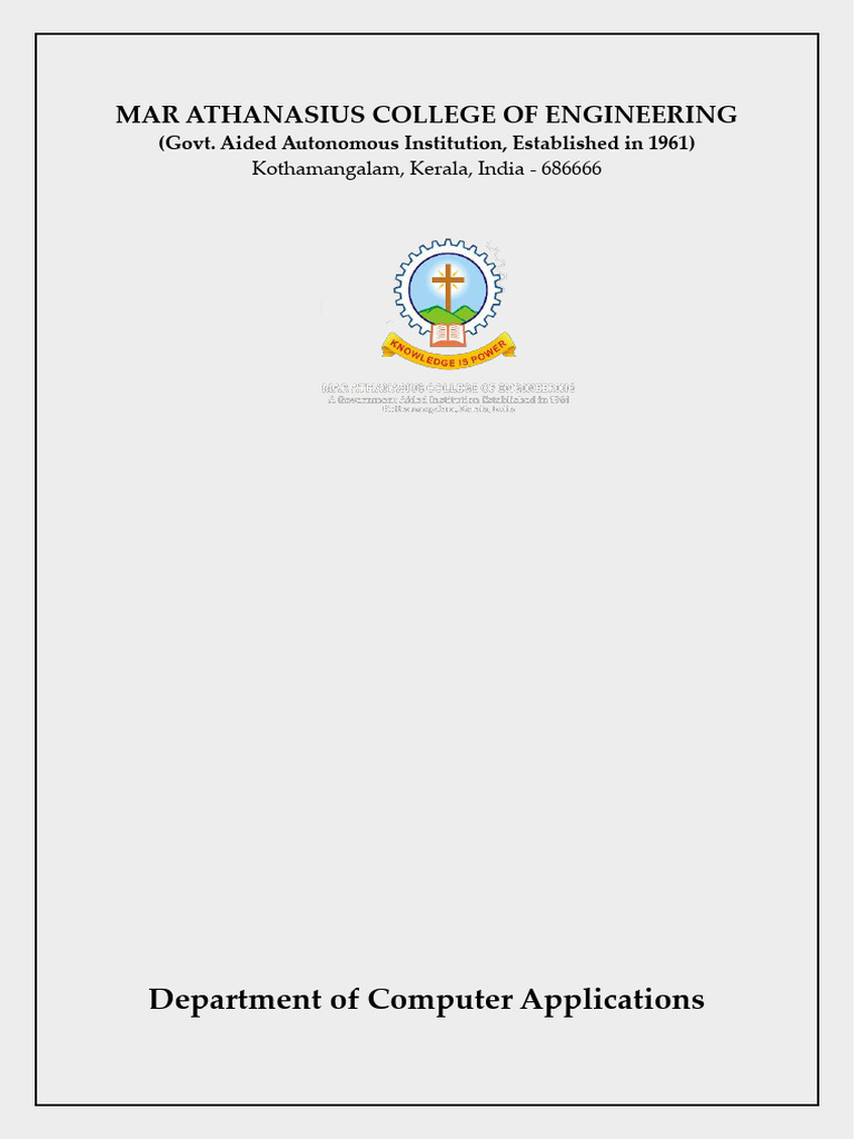 MCA Bridge Course Syllabus 2024 | PDF | Matrix (Mathematics) | Process ...
