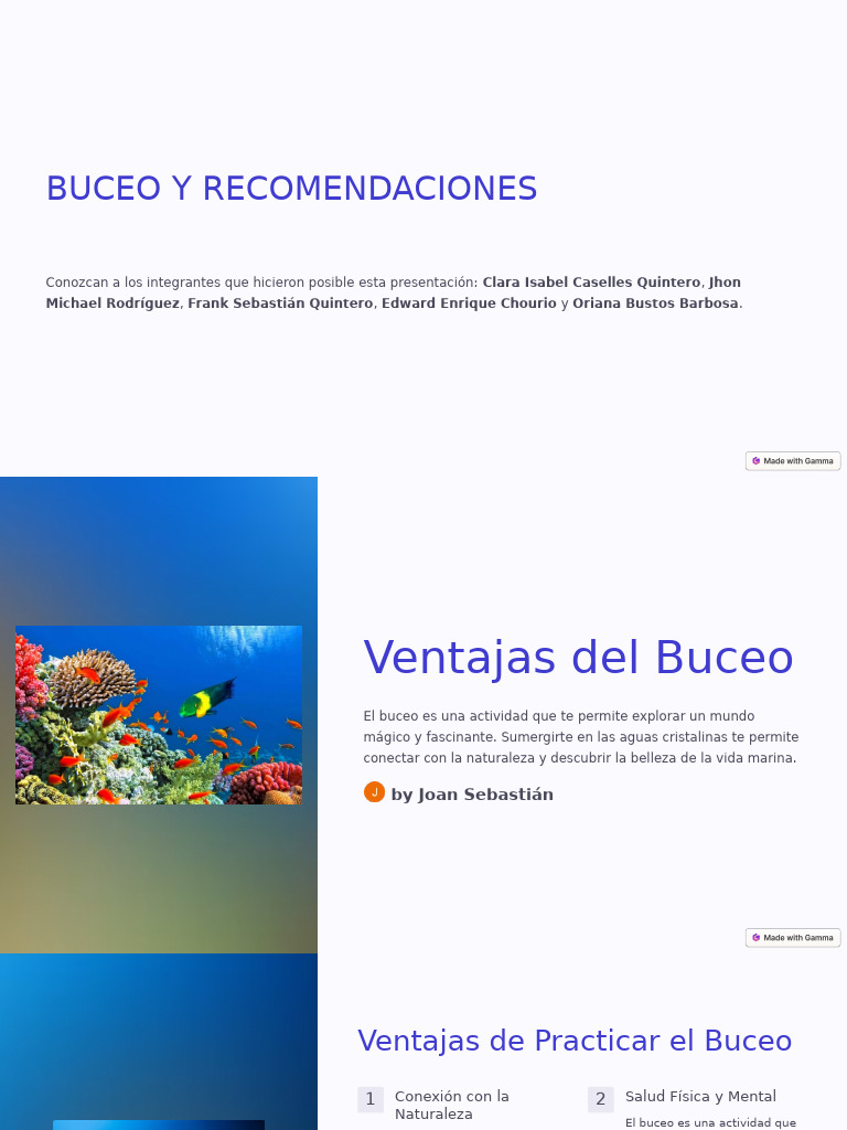 Buceo y Recomendaciones | PDF