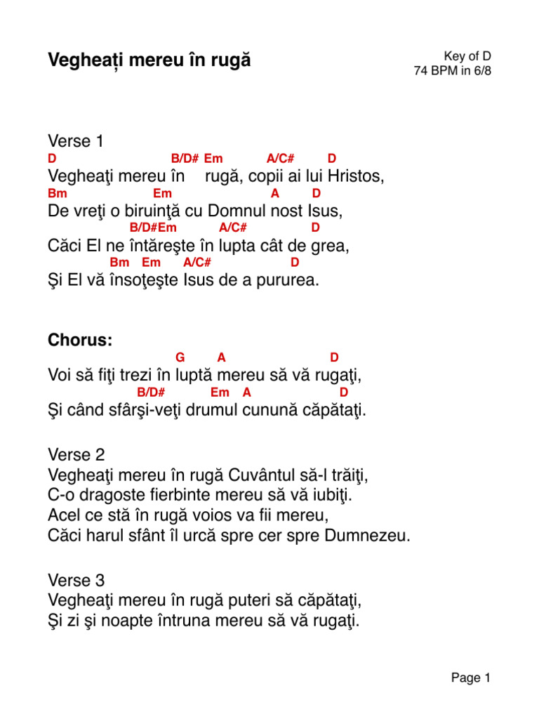Vegheați Mereu În Rugă | PDF