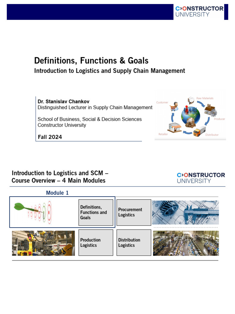 01 - ILSCM Introduction To Logistics and SCM | PDF | Supply Chain ...