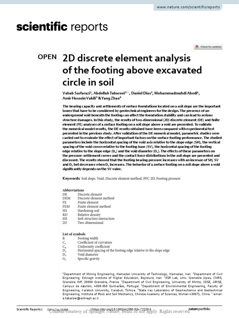 2D Discrete Element Analysis of The Footing Above | PDF