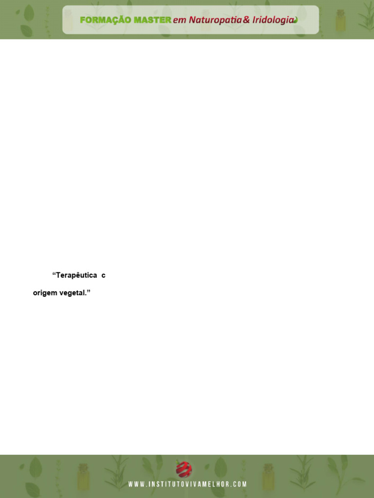 Apostila de Fitoterapia IVM - Protocolos e Formas de Preparação PDF | PDF