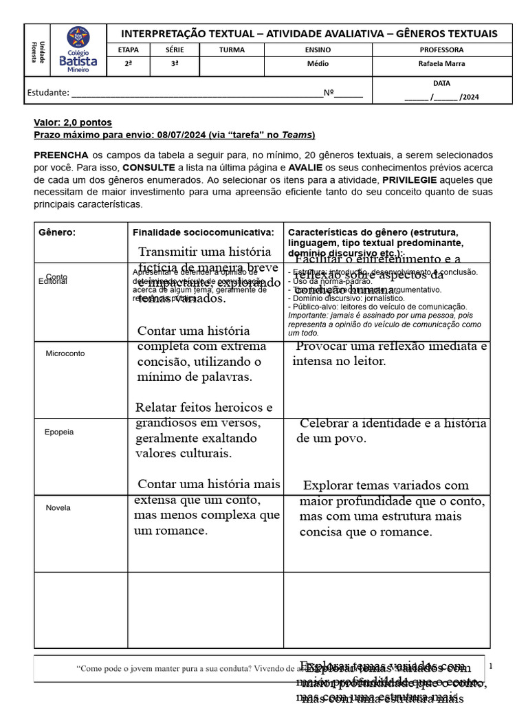 Carolina Santos - Atividade Avaliativa - 2 Etapa | PDF