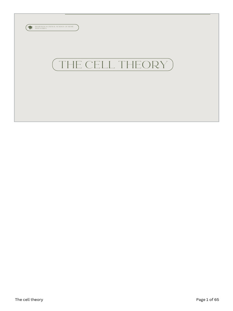 The Cell Theory - 20240815 - 114015 - 0000 | PDF | Cell (Biology ...