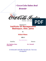 Coca-Cola Sales and Brands: Institute of Management Badnapur, Dist. Jalna